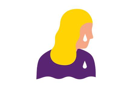 Illustration weinende Frau